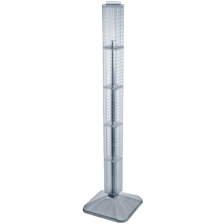 Azar Displays Four-Sided Pegboard Floor Revolving Display Panel Size: 4"W x 60"H 700225-CLR